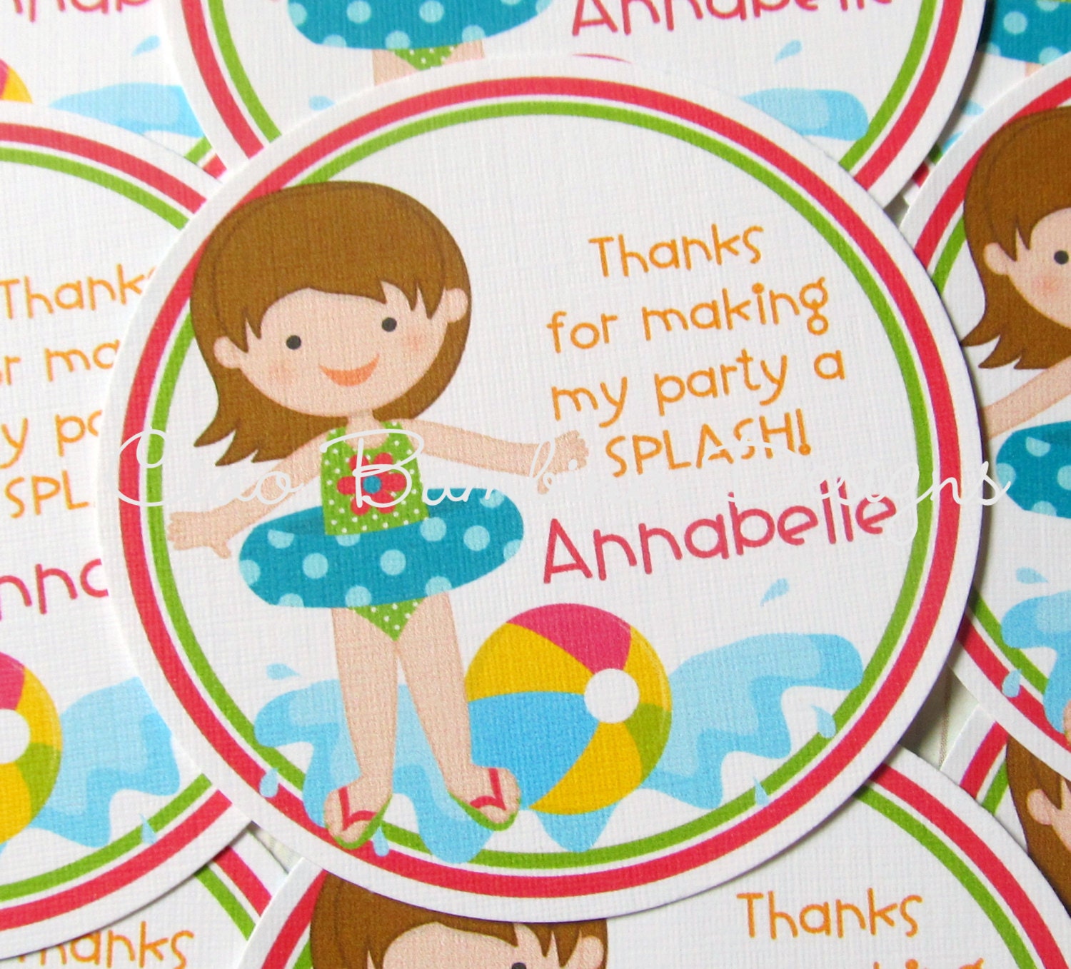 New "Fun in the Sun" Favor Tags - Choose Boy or Girl