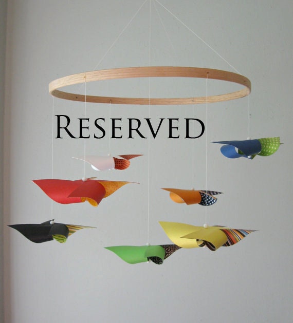 Custom Baby Crib Mobile : Reserved for Trish (calired81)