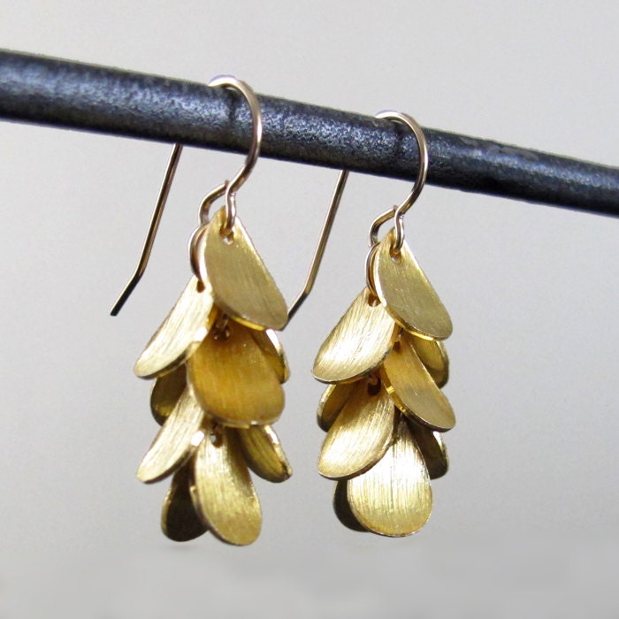 The Fortune of Tea Leaves Gold Vermeil Earrings