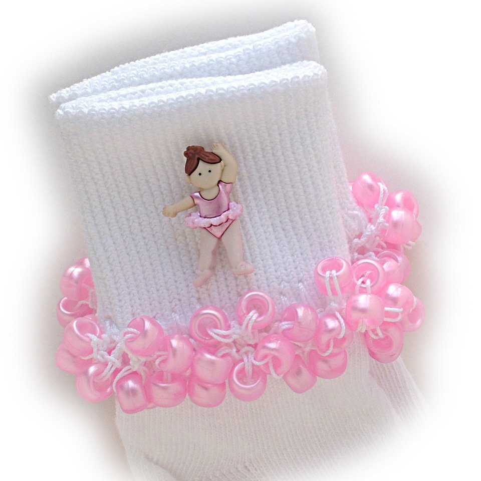Kathy's Beaded Socks - Redhead Tiny Ballerina - NEW