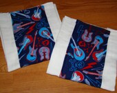 Rock N Roll Burp Cloth/Diaper Set of 2