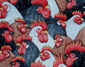 CHICKEN ROOSTER quilter cotton fabric by Timeless Treasures
