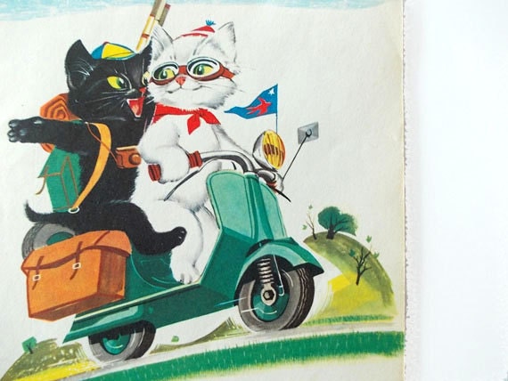 Puff and Blacko Go Camping, Pierre Probst : Vintage Children's Book