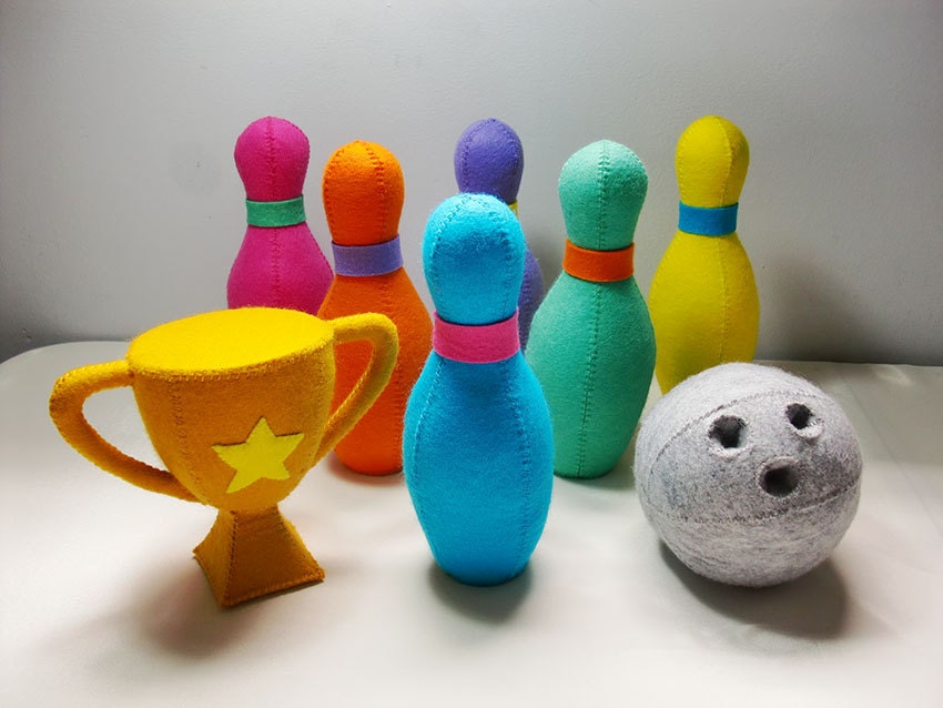 DIY Felt Toy Bowling Set - PDF Ebook Felt Patterns and Instructions via Email