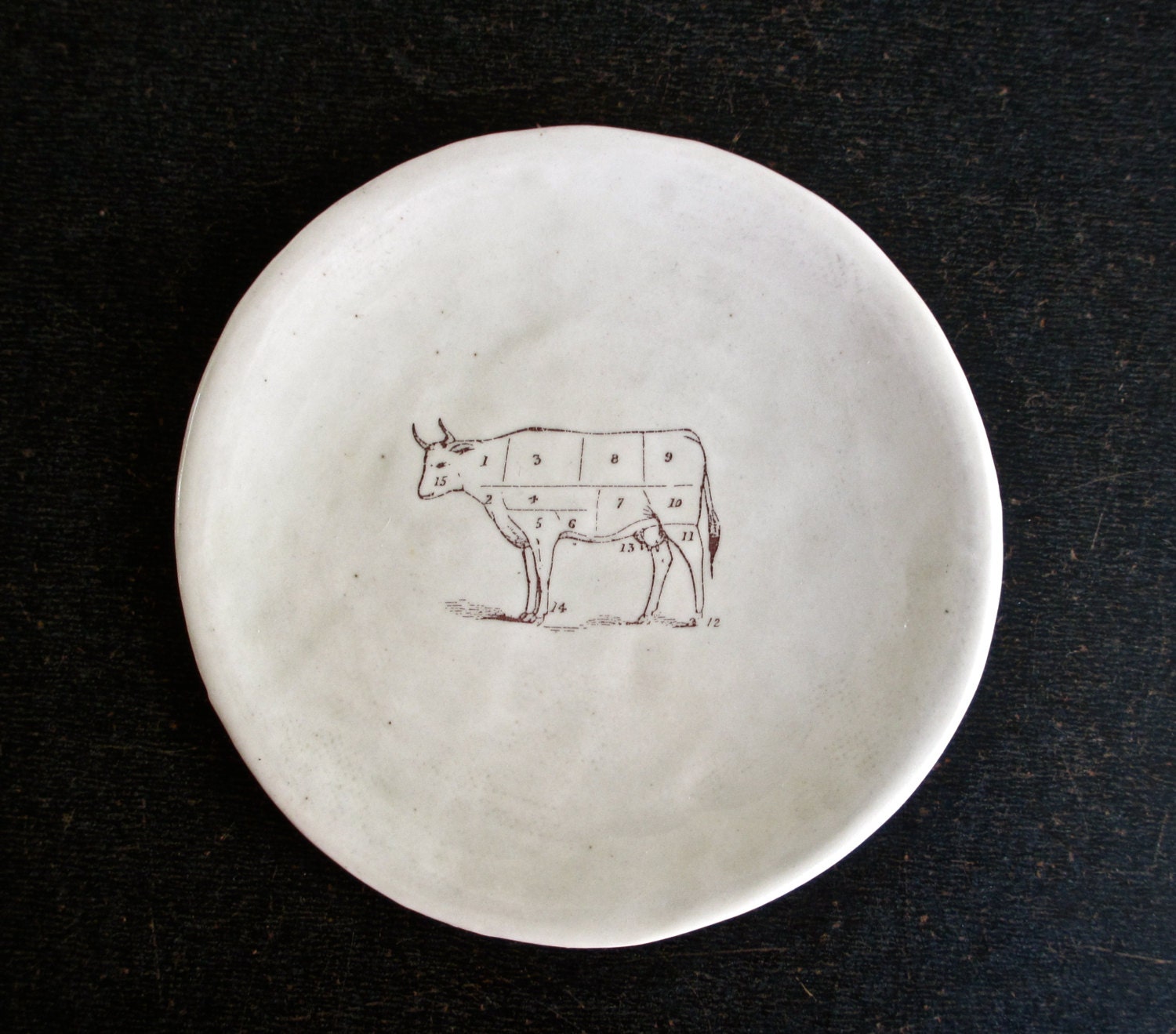 4.5" porcelain dish (cow).