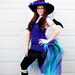 Peacock Pixie Bustle - Women's 3 Tiered Tutu Bustle - Up to 30" long - Halloween Costume Skirt