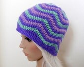 MADE TO ORDER - Wavy Zig-Zag Crochet Hat