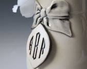 Small Monogram Medallion Vase - Great Bridesmaid Gifts or Bouquet Holder