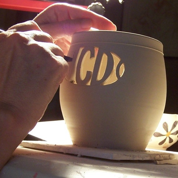 INFO ON ..... Personalized Monogram Gift - Vase for Individuals or Couples