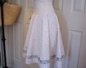 Full cut Circle skirt with border detail - tan, grey, blue - xsmall, small, medium, large