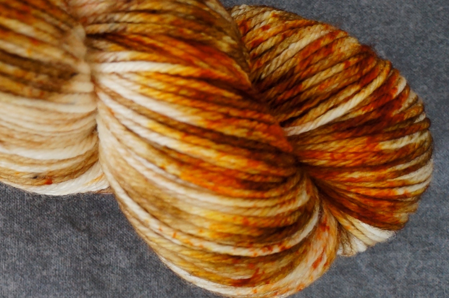 Hand Dyed Worsted Weight Yarn - 218 yds - "Calico Cat"