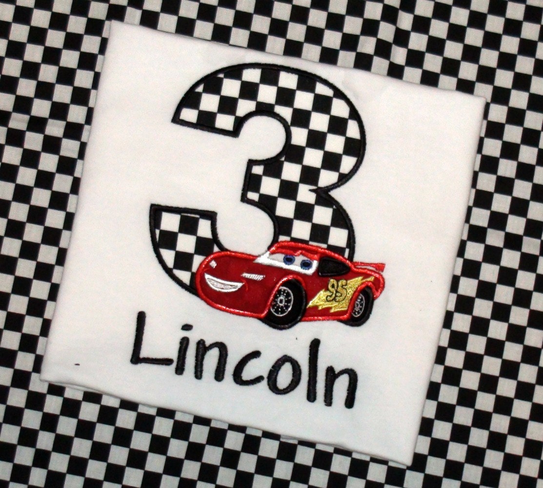 Personalized Race Car Birthday Shirt T-shirt