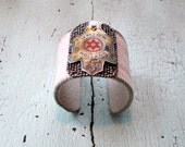Eco Friendly Cuff Bracelet - Repurposed Vintage