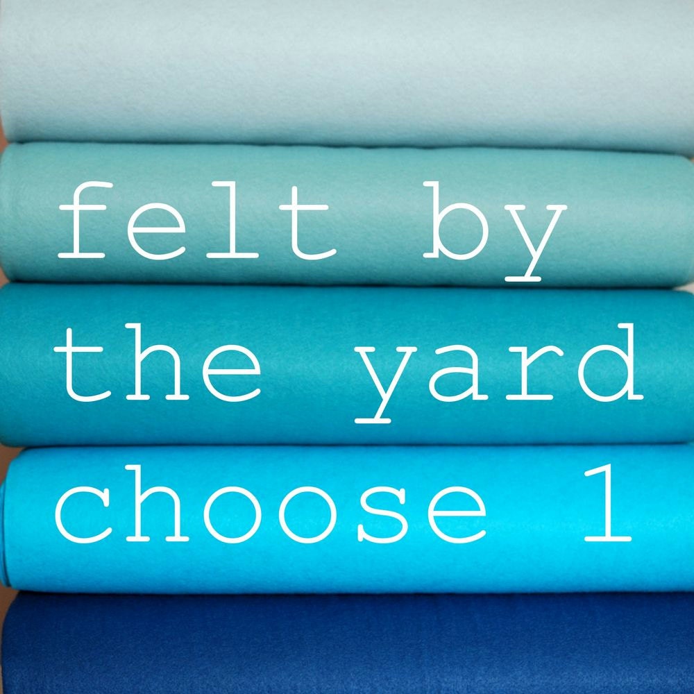 1 Yard Wool Blend Felt - Choose Your Color