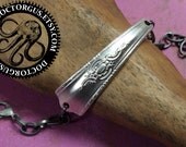 Sterling Silver Plated Spoon Bracelet -- Handmade by Doctorgus from Vintage Silverware