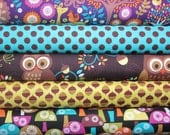 5 Fat Quarters NORWEGIAN WOODS Fantasy Forest   Michael Miller Designer Fabric