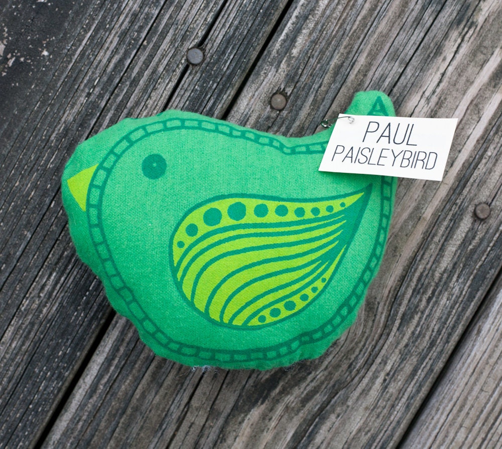 bird plush paul paisleybird.