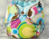 Aqua Balloon Party Newborn Fitted Cloth Diaper