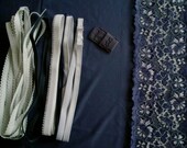 Fabric and notions Midnight Blue and Silver for 1 BRA & BRIEF by Merckwaerdigh