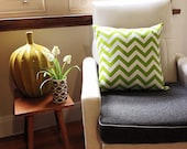 Lime Green Chevron Cushion Cover