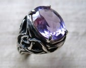 Tangled Vine Ring In Amethyst and Sterling Silver