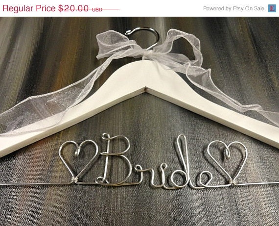 20% OFF SALE Bride Hanger Wire Hangers Wedding Dress Hangers Bridal Accessories Bridal Hangers Wedding Photo Props