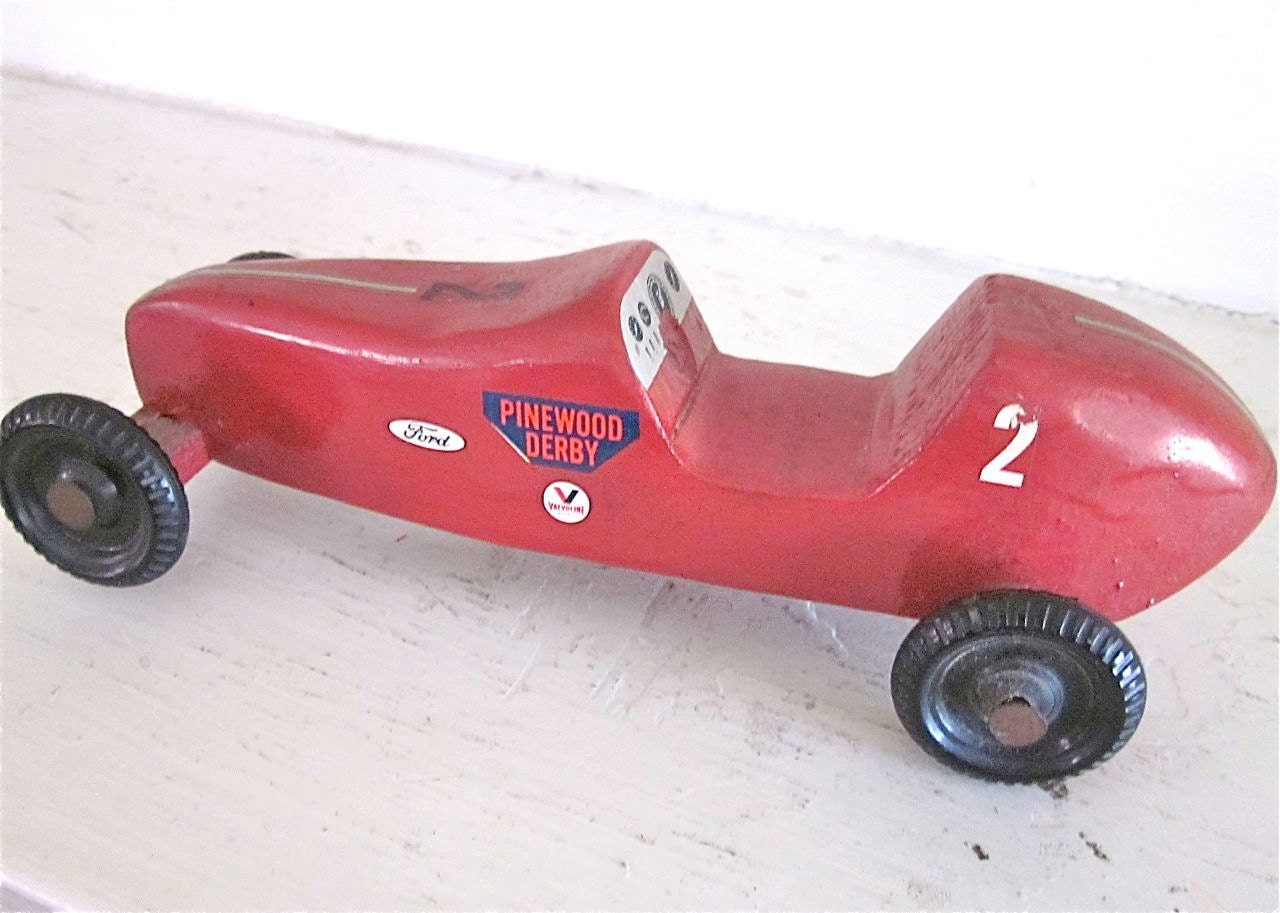 Vintage Pinewood Derby Car - Boy Scouts - 1960s