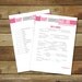 Printable baby shower Mad Libs, instant download, Mad Libs in pink and gray