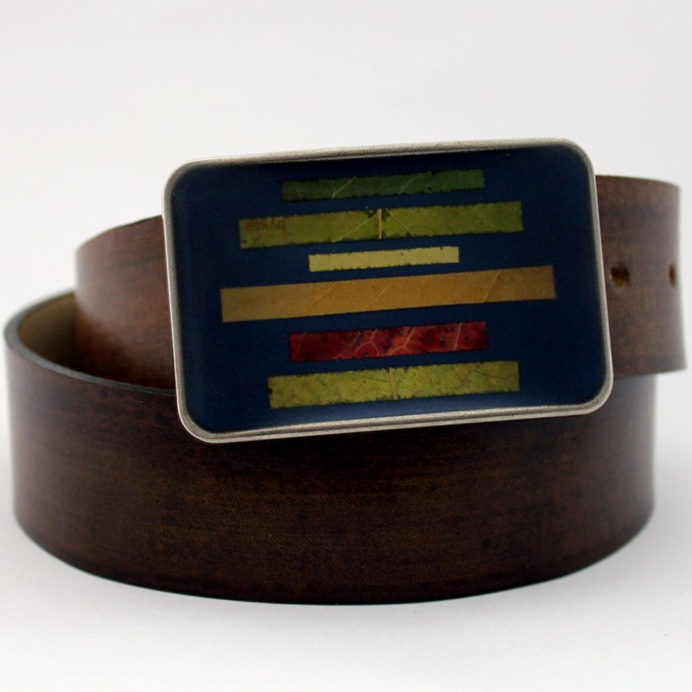 spectrum of autumn in dark blue buckle