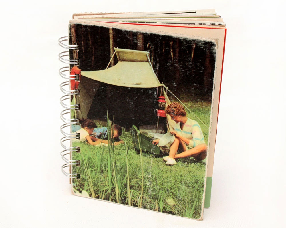 Sleeping Under the Stars - Wire-Bound Recycled Art Journal