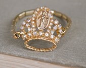 She was a Queen.vintage, repurposed, rhinestone crown ,stretch bracelet. Tiedupmemories