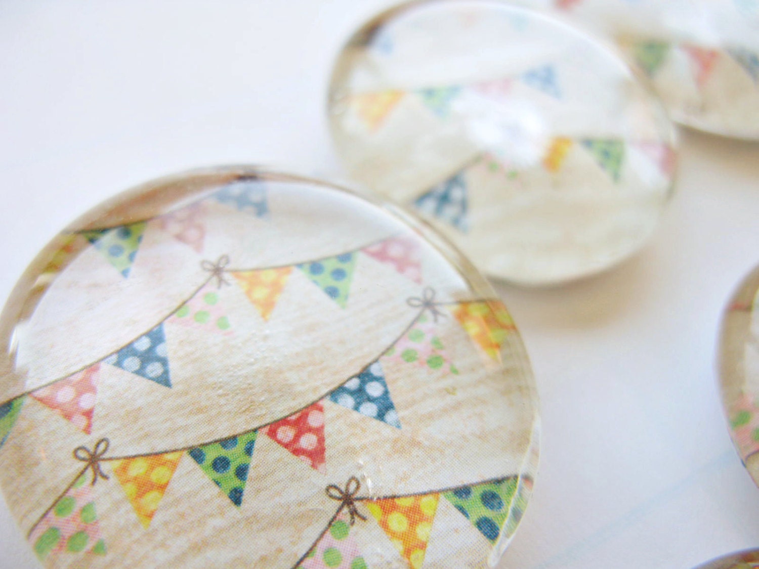 Six Pack of Festive Bunting Magnets