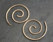 Little Spiral Earrings 14k Gold Filled, size small, 14 karat gold fill, Nautilus Spiral, Golden Spiral