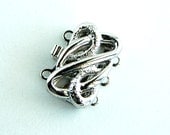 CLSP50SP 3 Strand Clasp Silver Rhodium Finish Elegant Elements