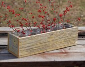 Wood Box Wedding Reception Table Decor Rustic Flower Box Center Piece for Table Spring Arrangement Woodlands, Bucket, Vase Setting  Parties