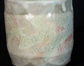 Pink and Teal Yunomi with Nuka Glaze