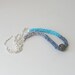 Aqua Blue and Gray Silk Necklace