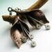 Silver And Copper Lily Earrings -   Mixed Metal Flower Earrings - Wearable Art Metalsmith Jewelry - Copper Jewelry