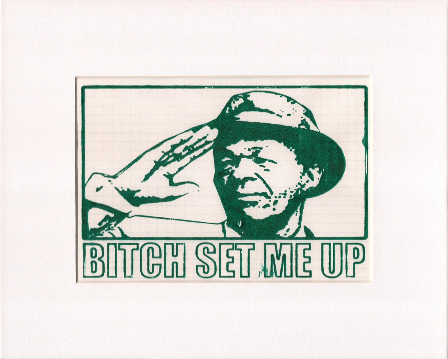 Marion Barry gocco print on graph paper - 5x7