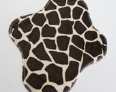 Minkee Ultra Thin Panty Liner Cloth Mama Pad .. Giraffe Print 10 inch