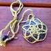 Crochet stone mandala pendants