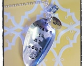 Peace in my soul stamped spoon pendant 