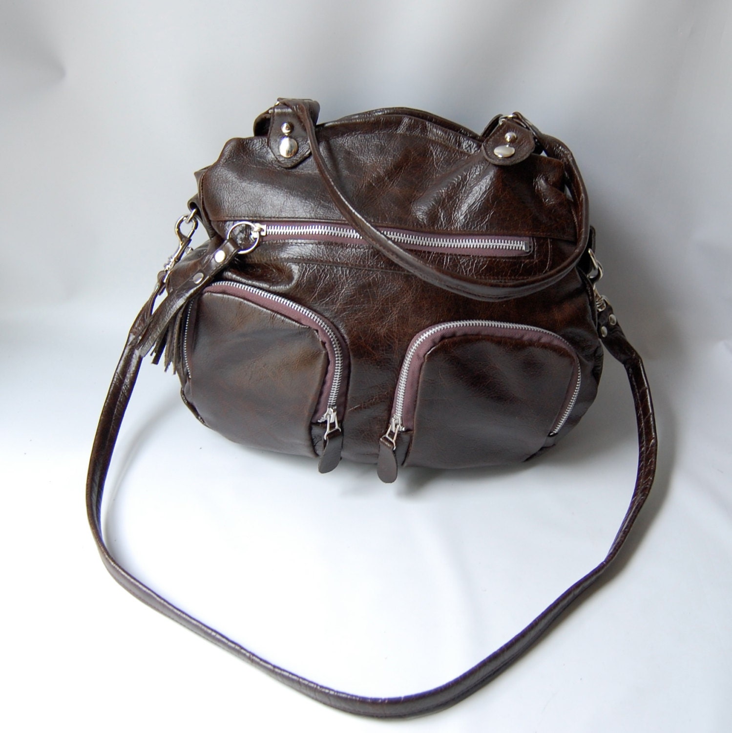 SAMPLE SALE - Shikotsu leather bag in dark brown
