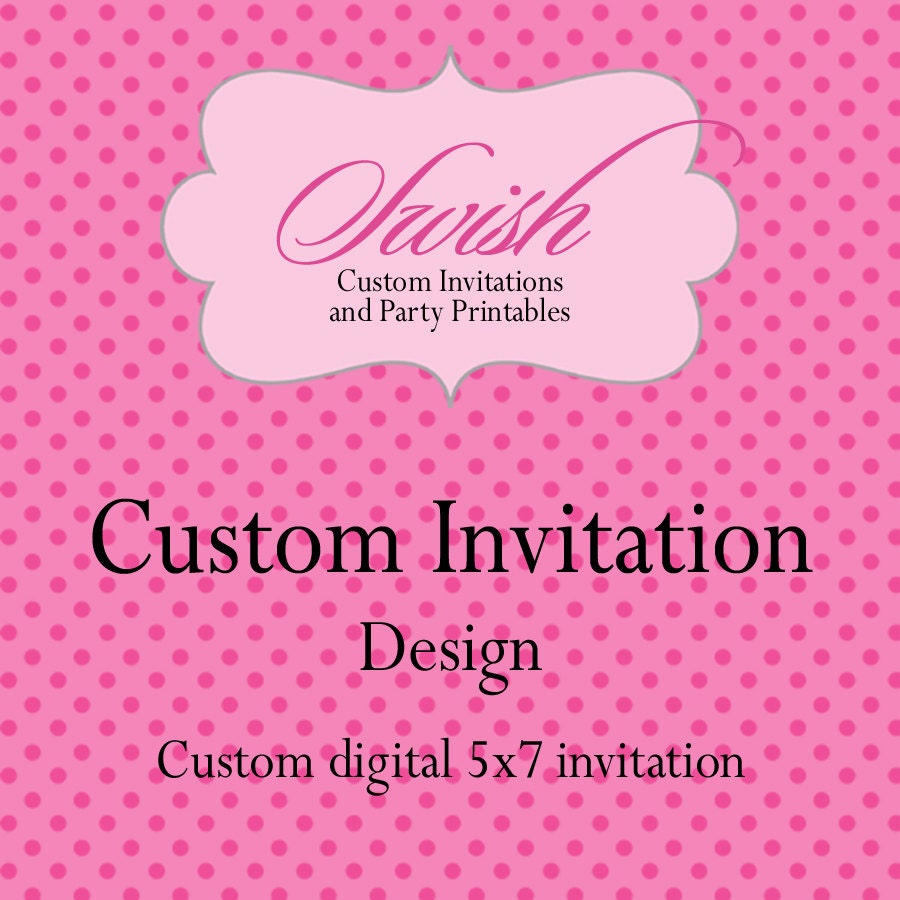Custom Invitation Announcement Design - Digital Il_570xn