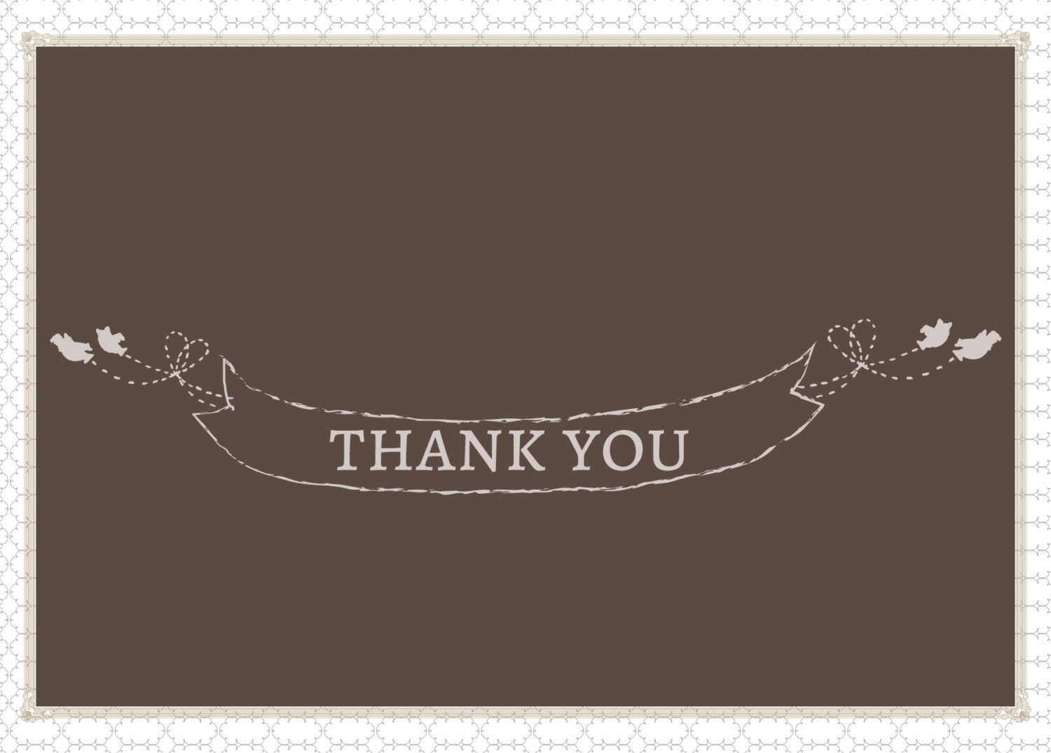Cupcake Thank You Cards- Set of 8 Shower Baby Wedding