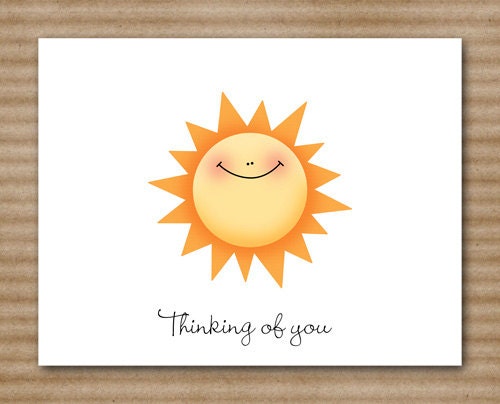 Sun Note Cards / Notecards / Sunshine / Summer / Beach / Sea / Tropical / Pool /  Personalized (set of 8)
