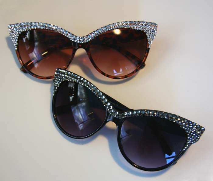 Crystal Baby Cat Eye Sunglasses Accessory by Cutie Dynamite Sunnies Cute Kawaii Lolita Retro