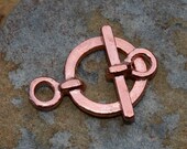 Greek Simple Copper Toggle Clasp 18mm - 4 sets