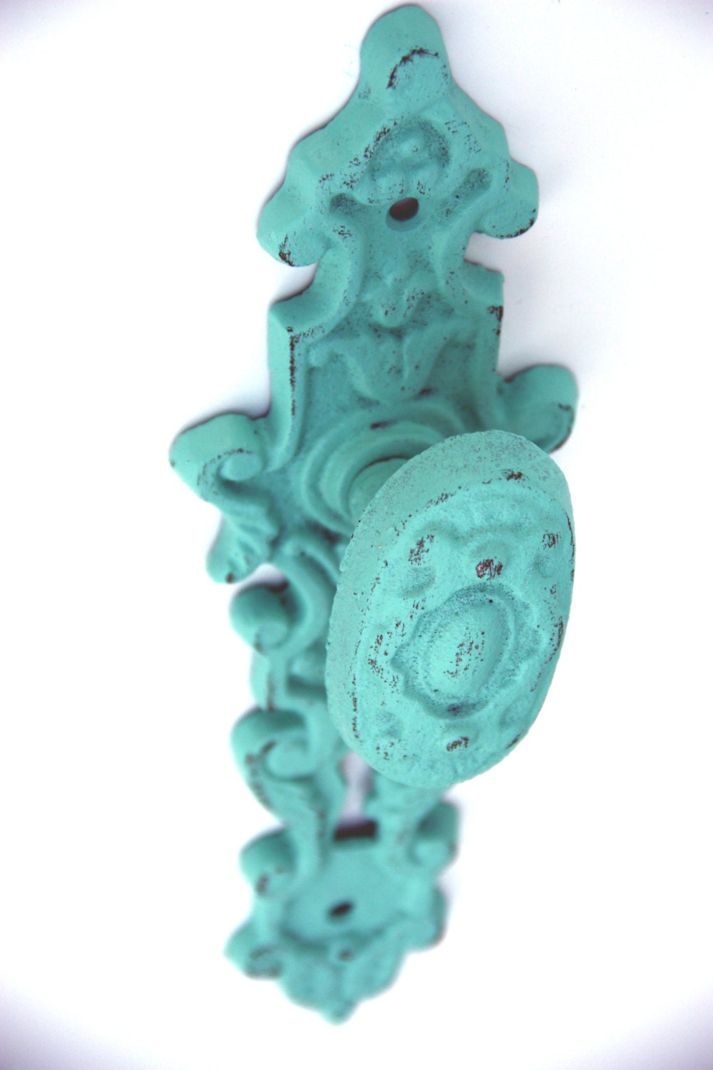 Shabby Cottage Chic Cast Iron Door Handle Knob