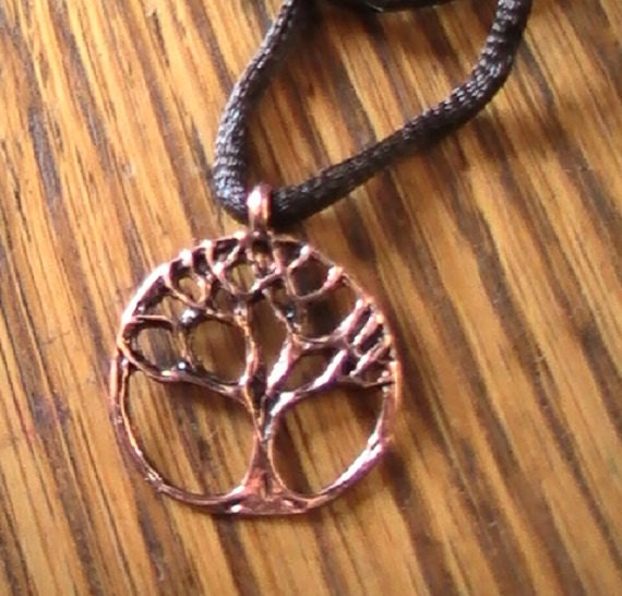 Copper Celtic Tree of Life Cord Necklace Handmade Gifts Unisex Antiqued Mother Father Sister Brother Family DragonflyRidge